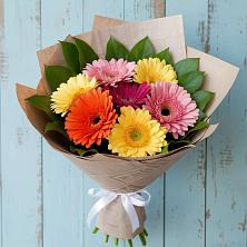 Букет яркий день в Александровке Оренбургской области Букет цветов из: Герберы в Александровке Оренбургской области