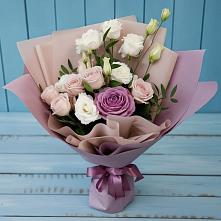 Букет цветов из:  Розы и Лизиантусы #REPLACE_PRED# Александровке Оренбургской области