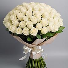 Букет 101 беля роза Белоснежка в Александровке Оренбургской области