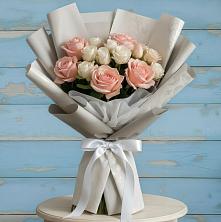 Букет Нежное облако в Александровке Оренбургской области Букет цветов из: Розы в Александровке Оренбургской области