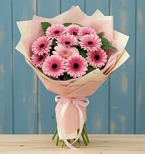 Букет пурпурно-розовый в Александровке Оренбургской области Букет цветов из:  Герберы в Александровке Оренбургской области